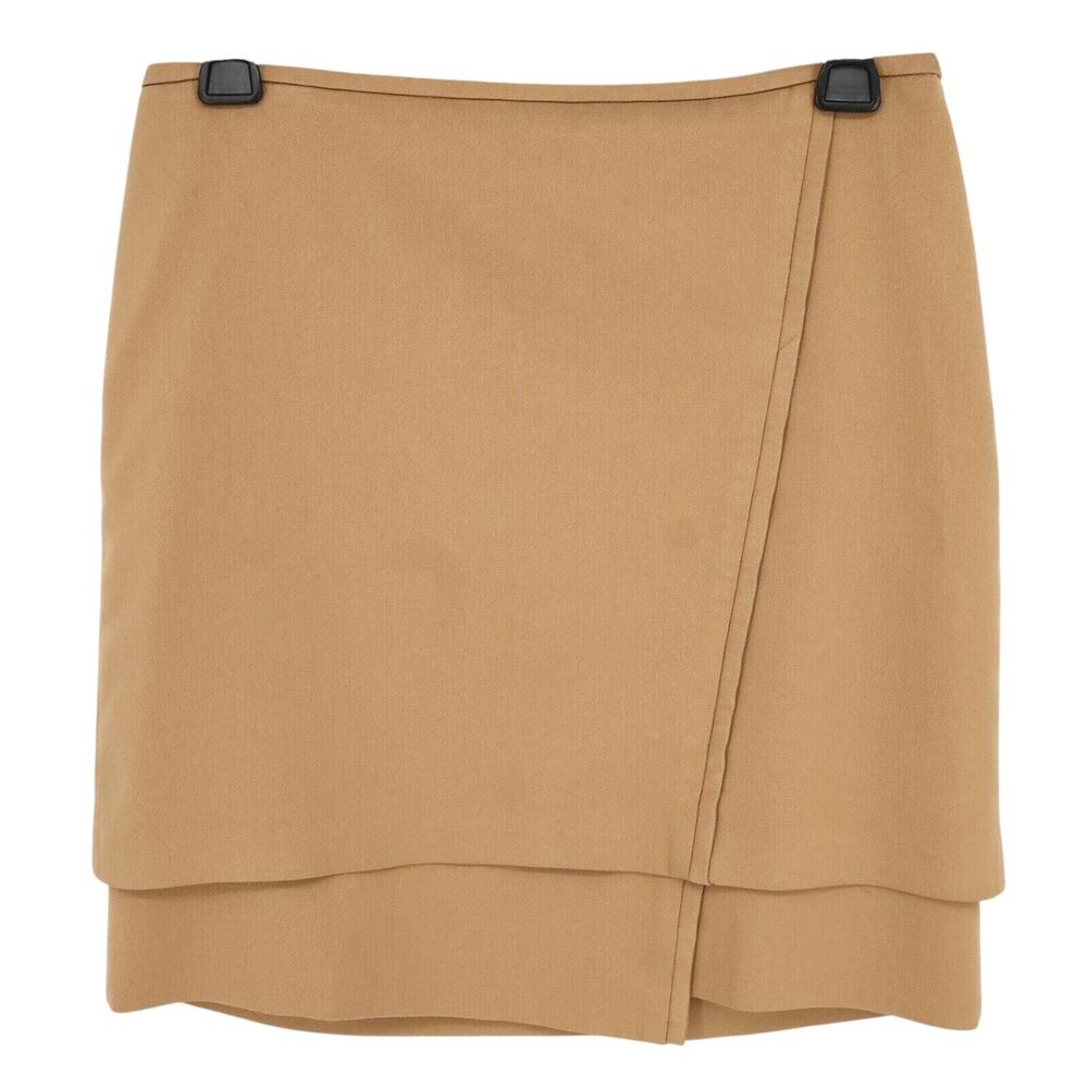 WHBM Skirt Womens 0 Beige Lined Short Straight Pencil Above Knee Career